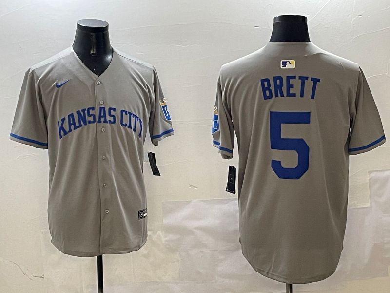 Men Kansas City Royals #5 Brett Grey Game 2025 Nike MLB Jersey style 316->kansas city royals->MLB Jersey